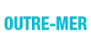 Texte en bleu disant 'OUTRE-MER' sur fond blanc.